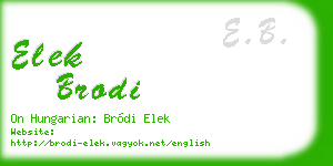 elek brodi business card
