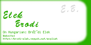 elek brodi business card